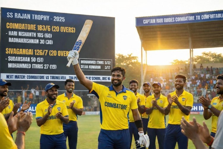 Captain Hari Guides COIMBATORE to a Comfortable Win