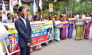Protest Held in Coimbatore Condemning US President Donald Trump