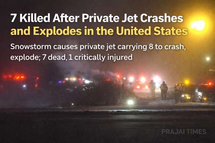 7 Killed After Private Jet Crashes and Explodes in the United States