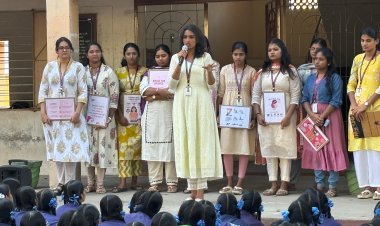 Dr GRD College Students embark on Menstrual Health Awareness at GGHSS Sulur