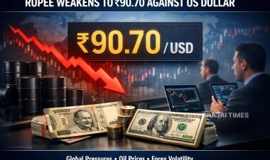 Rupee Falls 14 Paise to Close at 90.70 Against US Dollar