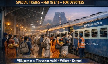 Special Trains Announced to Tiruvannamalai for Maha Shivaratri