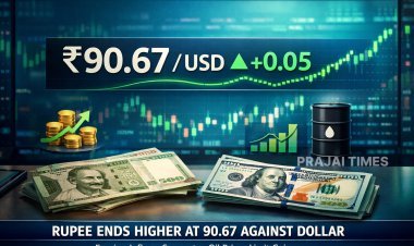 Rupee Rises 5 Paise to Close at 90.67 Against US Dollar