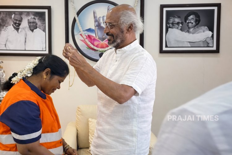 Superstar Rajinikanth Honours Sanitation Worker Padma for Her Honesty