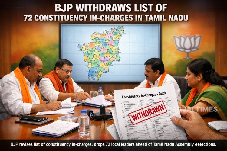 Tamil Nadu BJP Withdraws List of Constituency In-Charges for Assembly Elections