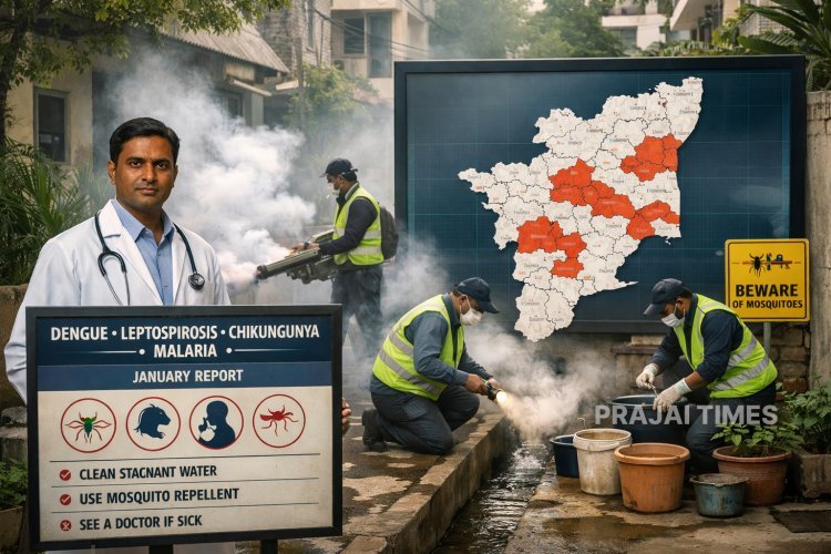 1,500 Dengue Cases and 206 Leptospirosis Cases Reported in Tamil Nadu in January: Health Department