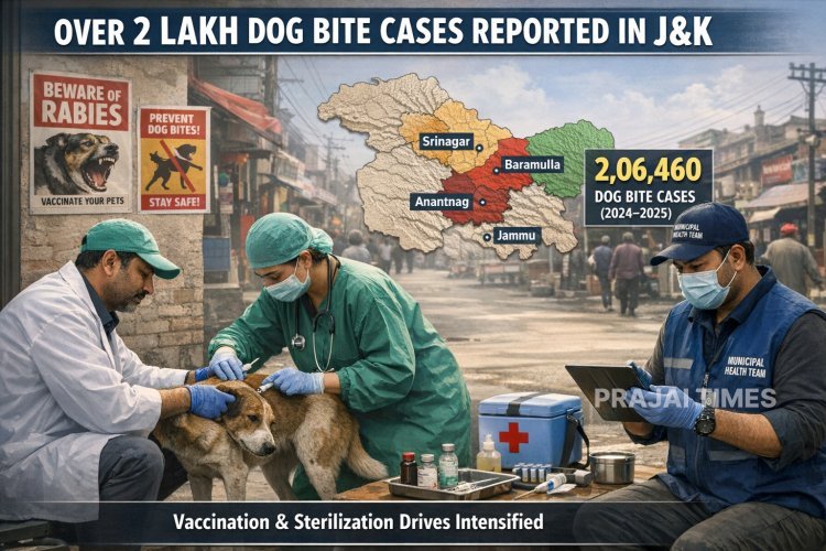 Over 2 Lakh Dog Bite Cases Reported in Jammu & Kashmir in Two Years