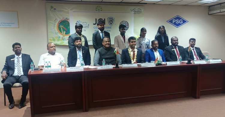 Jc N Karthikeyan installed as the President of JCI  Coimbatore Marutham