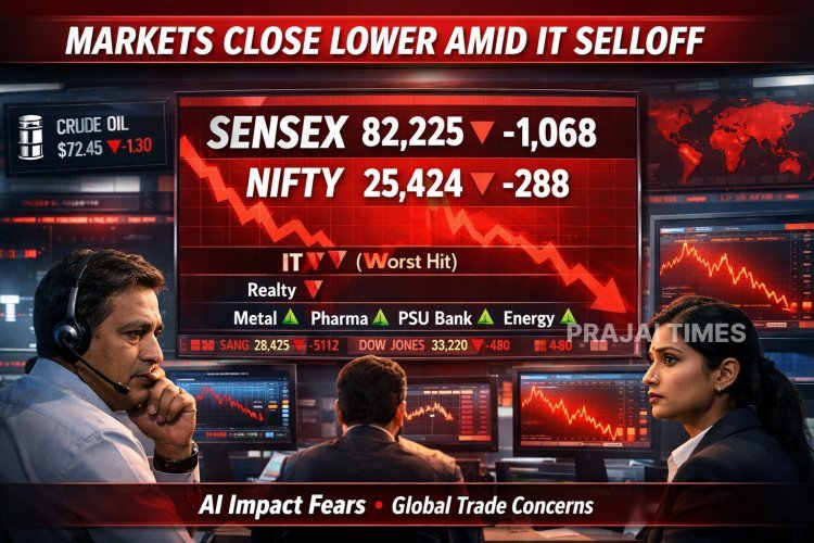 Indian Stock Markets Fall Nearly 1% Amid IT Weakness and Global Concerns