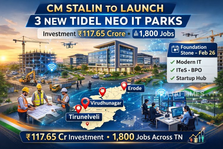 CM MK Stalin to Lay Foundation for Three TIDEL Neo Parks Worth ₹117.65 Crore, 1,800 IT Jobs to be Created