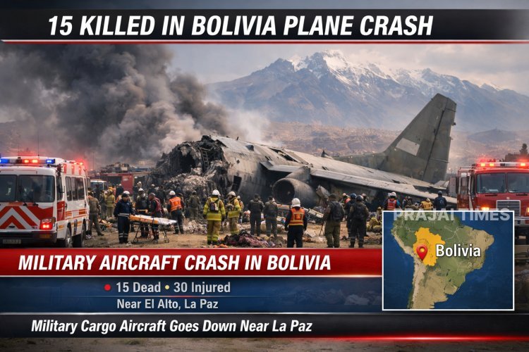 15 Killed in Military Cargo Plane Crash Near La Paz, Bolivia