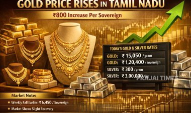 Gold Price Rises ₹800 per Sovereign in Tamil Nadu; Silver Also Sees Increase