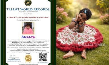 Coimbatore Child Amalya Sets World Record in Thirukkural Recitation