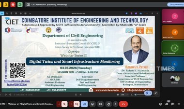 Webinar on Digital Twins and Smart Infrastructure Monitoring Held at CIET