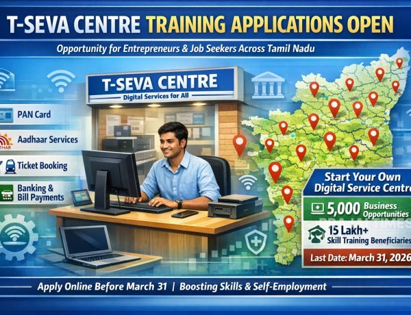 Applications Open for T-Seva Centres Training Across Tamil Nadu