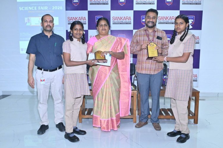Sankara Polytechnic observes National Science Day with inter school science fair