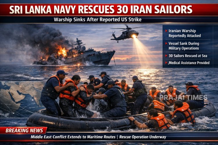 Sri Lankan Navy Rescues 30 Sailors from Sinking Iranian Warship After US Attack