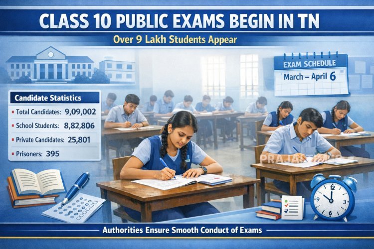 Class 10 Public Examinations Begin in Tamil Nadu; Over 9 Lakh Students Appear