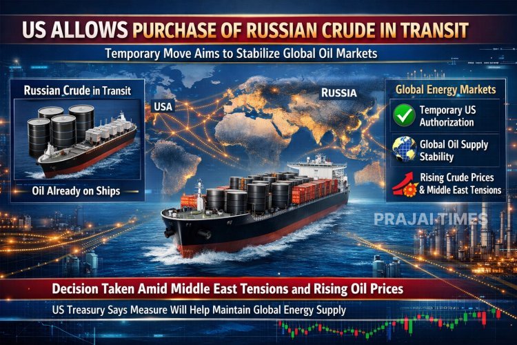 US Temporarily Allows Countries to Purchase Russian Crude Oil Amid Global Supply Concerns