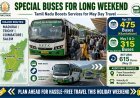 Special Buses Announced Across Tamil Nadu for May Day and Long Weekend Travel Rush