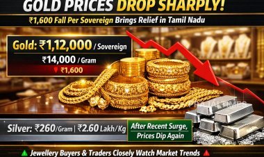 Gold Price Drops ₹1,600 per Sovereign in Tamil Nadu; Silver Also Declines