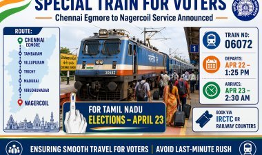 Special Train Announced from Chennai to Nagercoil Ahead of Tamil Nadu Assembly Elections