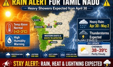 Heavy Rain Likely in Tamil Nadu from April 30, Says Meteorological Department