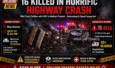 Death Toll Rises to 16 in Madhya Pradesh Road Accident After Mini Truck Collides with SUV