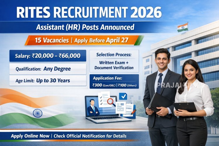RITES Recruitment 2026: Apply Online for 15 Assistant (HR) Posts Before April 27
