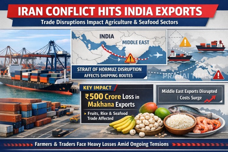 Iran Conflict Disrupts Indian Exports: Makhana, Fruits and Seafood Sectors Hit Hard