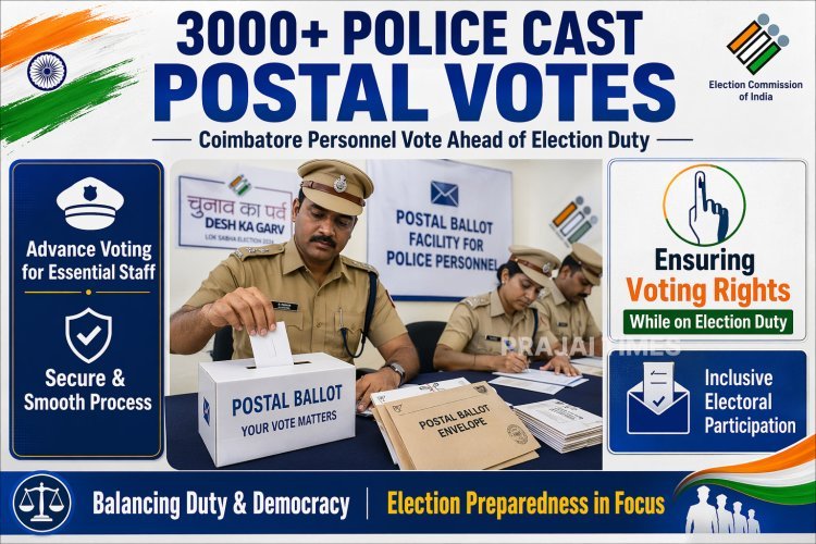 Over 3,000 Police Personnel in Coimbatore Cast Votes via Postal Ballots Ahead of Elections