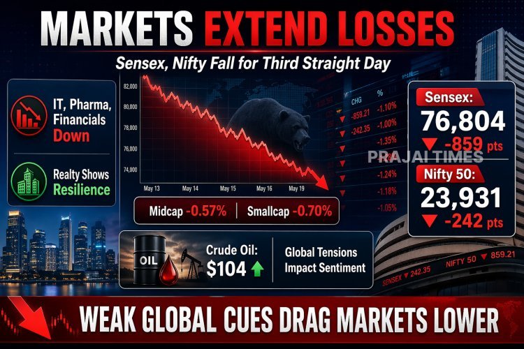 Indian Stock Markets Fall for Third Straight Day Amid Rising Oil Prices