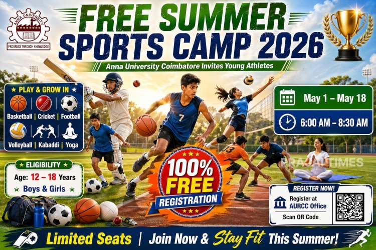 Free Summer Sports Coaching Camp 2026 at Anna University Coimbatore – Register Now
