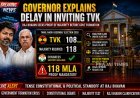 Governor’s Office Explains Delay in Inviting Vijay’s TVK to Form Government in Tamil Nadu