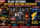 Vijay Returns Without Meeting Governor Amid Dramatic Government Formation Developments in Tamil Nadu