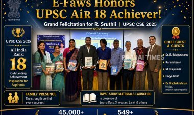 E-Faws IAS Academy Honors UPSC Topper Sruthii (AIR 18) with Grand Felicitation Ceremony