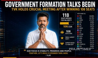 Vijay Holds Key Meeting with TVK MLAs After Winning 108 Seats in Tamil Nadu Election 2026