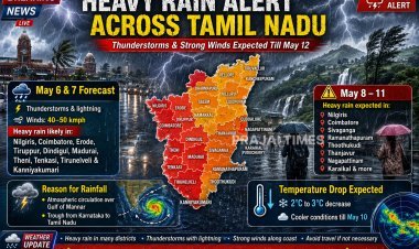 Heavy Rain Likely Across Tamil Nadu for the Next Two Days, Says Weather Department