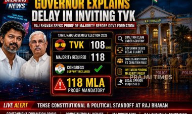 Governor’s Office Explains Delay in Inviting Vijay’s TVK to Form Government in Tamil Nadu
