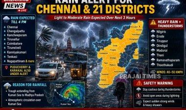 Rain Likely in Chennai and 21 Tamil Nadu Districts Over the Next 3 Hours: IMD