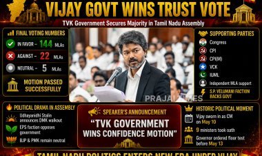 Joseph Vijay Government Wins Trust Vote in Tamil Nadu Assembly with 144 Votes