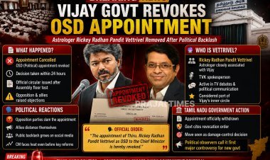 Tamil Nadu CM Vijay Revokes Appointment of Astrologer Radhan Pandit as OSD After Political Backlash