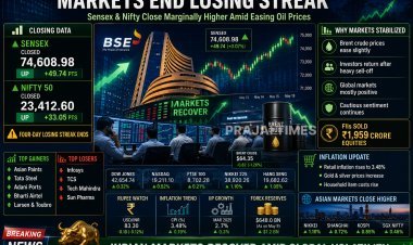 Sensex, Nifty End Higher After Four-Day Losing Streak Amid Easing Oil Prices