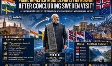 Prime Minister Narendra Modi Departs for Norway After Sweden Visit During Europe Tour