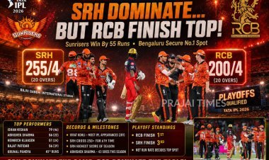 RCB Finish Top Despite Defeat as Sunrisers Hyderabad Crush Bengaluru by 55 Runs