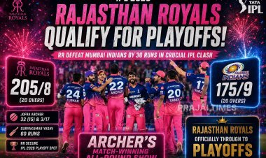 Rajasthan Royals Defeat Mumbai Indians by 30 Runs to Secure IPL 2026 Playoff Spot
