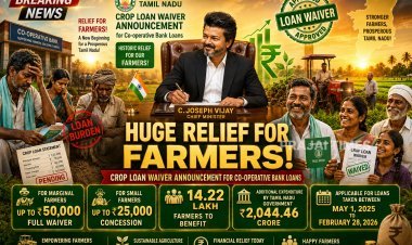 Tamil Nadu Government Announces Crop Loan Waiver for Farmers Through Cooperative Banks