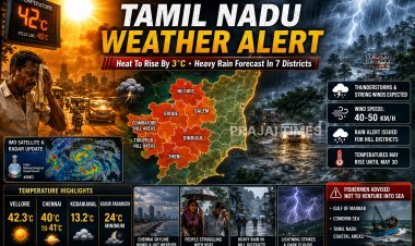 Tamil Nadu to Witness Temperature Rise Till May 30; Heavy Rain Likely in 7 Districts