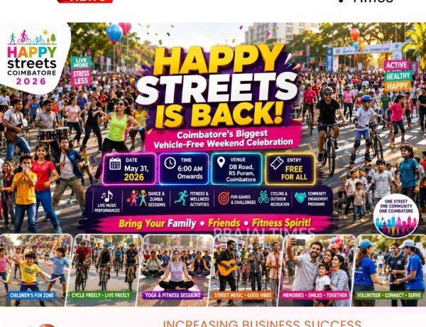 Happy Streets Returns to Coimbatore with Music, Fitness, and Fun Activities on May 31