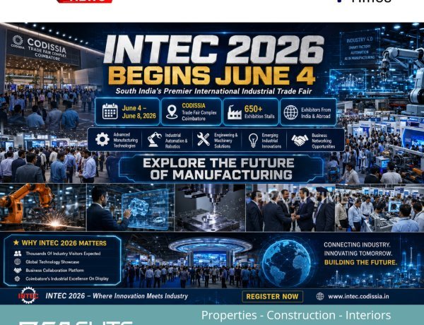 INTEC 2026 International Industrial Trade Fair to Begin in Coimbatore on June 4